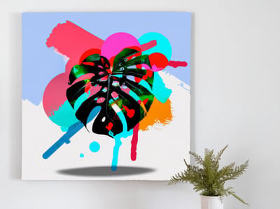 Monsterous monstera | Monsterous Monstera | Kunst - 50x50 centimeter op Dibond | Foto op Dibond