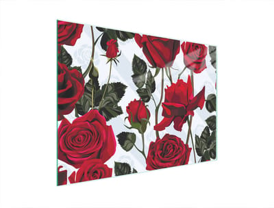 TMK ArtDeko 40x30 - Snijplank - Rozen - Gehard Glas - Antislip
