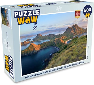 Puzzel Het nationaal park Komodo met de komodovaraan - Legpuzzel - Puzzel 500 stukjes