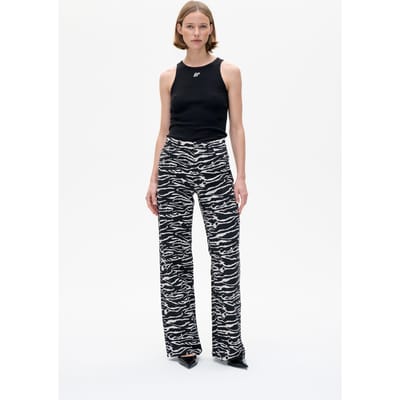 Baum und Pferdgarten Nicette Pants Black Whisper Zebra Maat: 34 | Wijde Broeken Outlet | Dames | Zwart