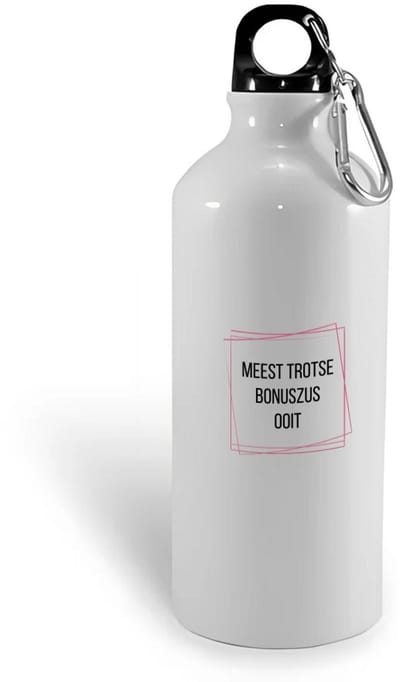 Hacebo® - meest trotse bonuszus ooit waterfles - Zus - trotse bonuszus - verjaardagscadeau - verjaardag - cadeau - cadeautje voor zus - zus artikelen - kado - geschenk - gift - water fles - 400ML