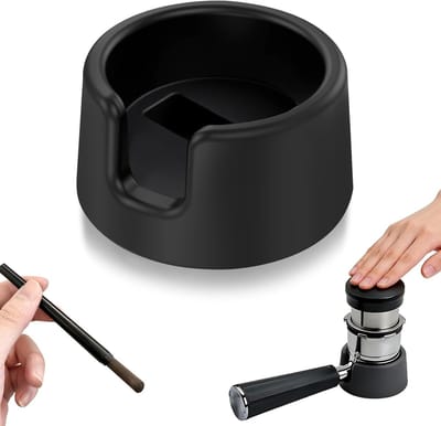 Professioneel Tamper Station met Koffieborstel en Silicone, Verbeter Tamping Stabiliteit en Grip voor Barista's en Koffieliefhebbers