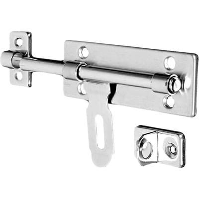Quincaillerie en Acier Inoxydable Serrures de Portes Verrou à Cylindre Loquet Cadenas Ensemble de Fermoir Verrou de 4 Pouces Loquet Verrouillage Personnalisé Portes d'Entrée Fenêtre Tiroir St white
