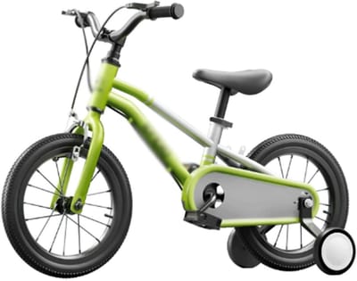 Kinderfiets zonder pedalen - Loopfiets met zijwieltjes - Leren fietsen - Twist and go aandrijving - 12-18 inch - Groen