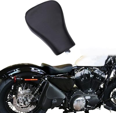 Motorfiets Solo Zitplaats - Motor Zitkussen - Comfortabel Rijden - Duurzaam Waterdicht - 35.6 cm Zitdiepte - Zwart