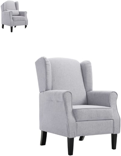 Relaxfauteuil - Fauteuil - Relaxstoel - Stoel - Met armleuning - Voor één Persoon - Zeer comfortabel - Lichtgrijs