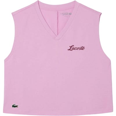 Lacoste Dames/Dames Sport Relaxed Fit Mouwloze Gewaad Top (Roze)