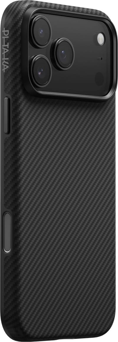 Pitaka UltraGuard hoesje iPhone 17 Pro Max – Compatibel met MagSafe – MIL-STD-810H valtest gecertificeerd – Gemaakt van Aramid-vezel en TPU - Zwart