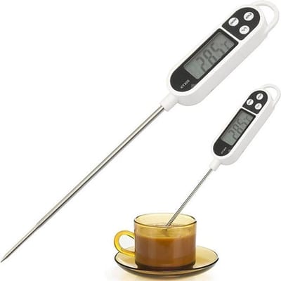 Knaak Digitale Thermometer Keuken - LCD - RVS Sonde - BBQ - Meetbereik tot 300 graden - 1 stuk