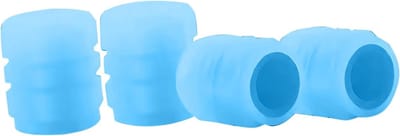 Set van 4 Luminous Ventieldoppen voor Auto's - Nachtglow Rubber Ventilkappen, Stevig en Eenvoudig te Installeren, Geschikt voor Diverse Voertuigen, Blauw