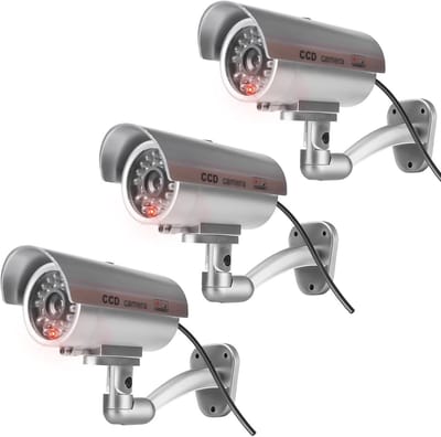 Set van 3 Neppcamera's met Flits LED Licht voor Beveiliging Binnen en Buiten