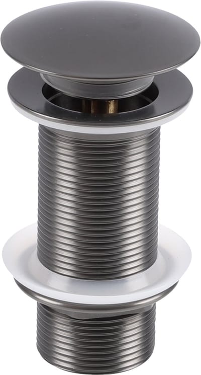 Differnz Design Afvoerplug Gun Metal - Pop�up - 63mm - Mix & Match - Grote schroef