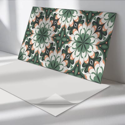 Wallfluent Vinyl Wandpaneel - Stijlvol plantenpatroon Vinyl Wandbekleding - 100 cm x 50 cm - Groente PVC wandpaneel - 1 stuk - Rechthoekig Wandbekleding Vinyl - Patroon Wandpaneel - Zelfklevend Muurpaneel - Wandpaneel Keuken en Badkamer