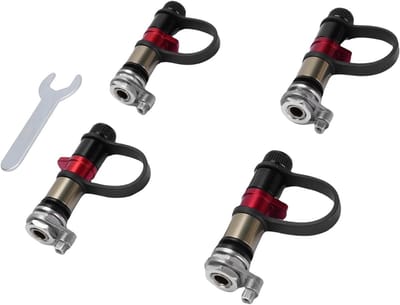 Bandontluchtingsventielset - Ventielen Set - Offroad Banden Leeglopen - Automatische Stopfunctie - 10-30 PSI - Aluminiumkleur