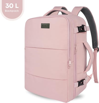 FOXLY® Waterdichte Rugzak Inclusief Usb Oplaadstation - Laptop tas t/m 15,6 inch - Dames en Heren en Kinderen - Schooltas - Roze