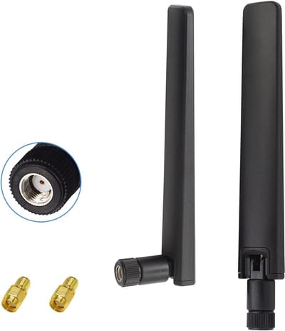 Krachtige Dual Band WiFi 6E Antenne 2.4/5/5.8 GHz - 12 dBi MIMO met RP-SMA voor Router en Netwerkapparatuur