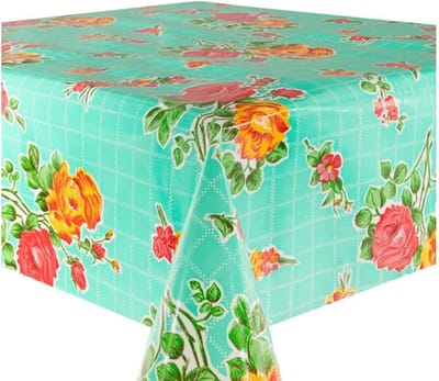 Atelier Du Baj Rosedal Mint Mexicaans Tafelzeil - 250 x 120 cm