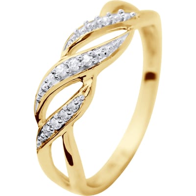 Ring Diamonds 0.040 Cts Yellow Gold