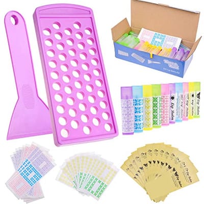 Lip Balm productiekit - vulbare trays en spatula voor 50 lippenbalsem tubes