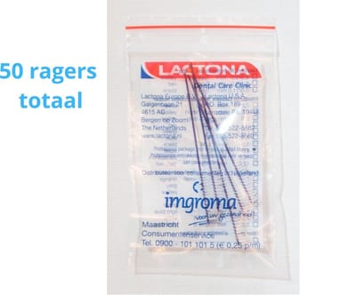 Lactona Interdentaal Ragers - Large 8mm - Violet - 10 gripzak x 5 stuks - Voordeelpakket