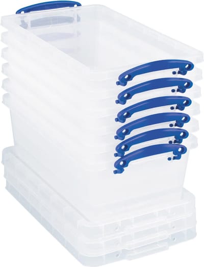 Really Useful Box opbergdoos 5,5 l, nestbaar, transparant