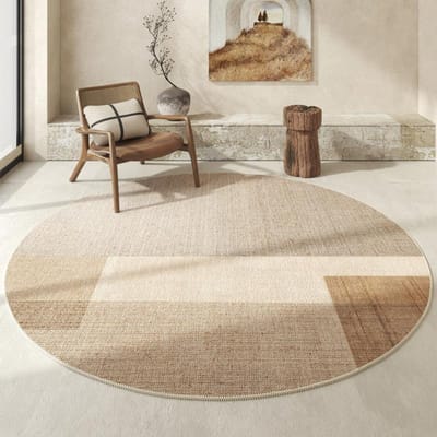 Moderne Minimalistische Vloerkleden voor Slaapkamer Groot Oppervlak Dik Studiekleed Licht Luxe Woonkamer Decoratie Rond Tapijt Thuis Antislip Mat 120*120cm