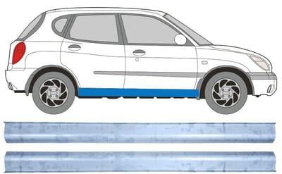 Reparatie dorpel voor Daihatsu Sirion 1998-2005 / Links + Rechts / Set
