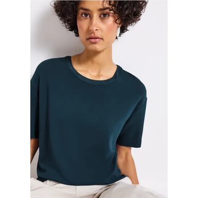Shirt met decoratieve halslijn