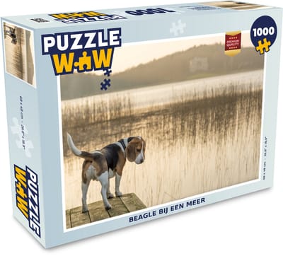 Puzzel Beagle bij een meer - Legpuzzel - Puzzel 1000 stukjes volwassenen