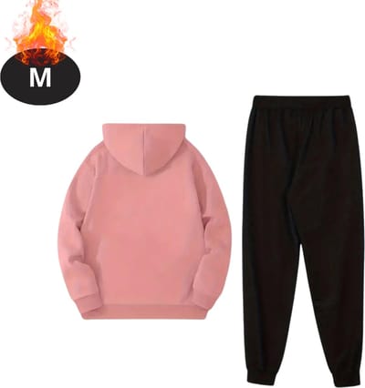 Nivard Joggingpak - Huispak - Volwassenen - Trainingspak - Comfortabel - Joggingsbroek - Tracksuit - Heren - Paris - Roze - M