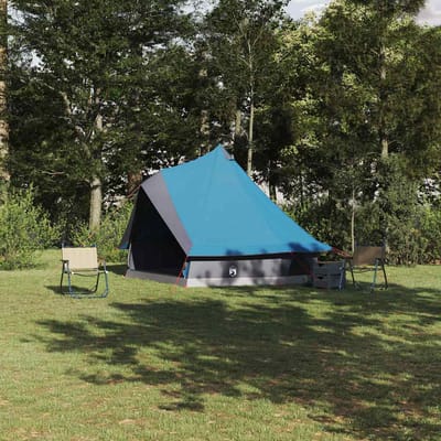vidaXL Tipi Tent met dak met opslag Blauw 400 x 346 x 250 cm taft