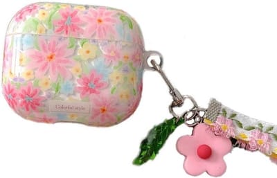 Beschermhoesje voor AirPods 4 met Roze Bloemenpatroon - Stijlvolle en Duurzame Oplaadcase
