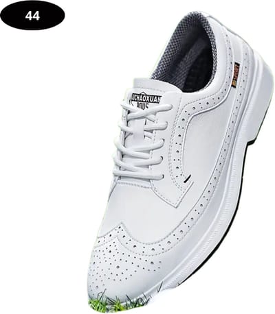 Livano Golfschoenen Heren - Sneakers - Golfkleding - Golfschoenen Antislip - Waterdicht - Golfen - Wit 44