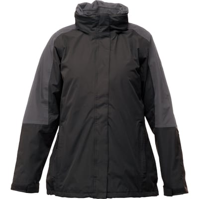 Regatta - Dames Defender III 3-In-1 Jas (Waterdicht & Winddicht) (Zwart/Grijs)
