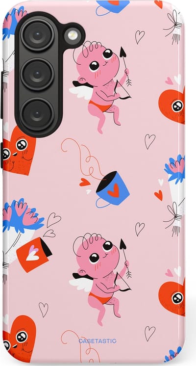 Casetastic Hoesje Geschikt voor Samsung S23 - Stijlvolle Beschermende Duo-layer Case - Cupido's Keuze