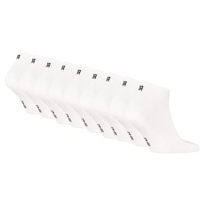 9-Paar Sneaker sokken - Katoen - Invisible - Voordeelverpakking enkelsokken voor dames en heren - 46 - Wit