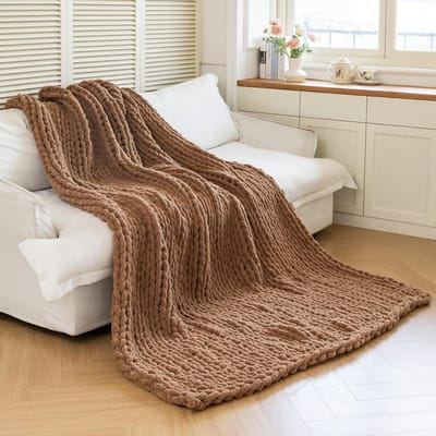 Luxe Grof Gebreide Plaid - Zacht en Warm XXL Woondeken voor Bank en Sofa