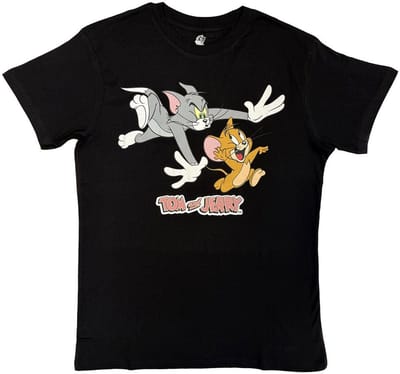 Tom & Jerry - Chase Heren Tshirt - M - Zwart