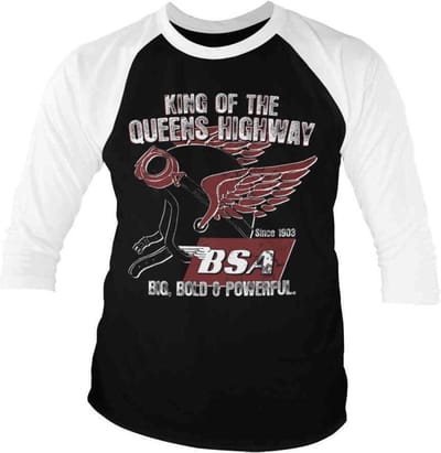 BSA Raglan top -S- King Of The Queens Highway Zwart/Wit