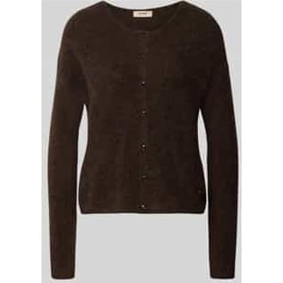 Gebreid jack van alpaca met knoopdetail
