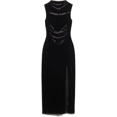 Superdry - Fluwelen maxi-jurk - Dames - Jurken
