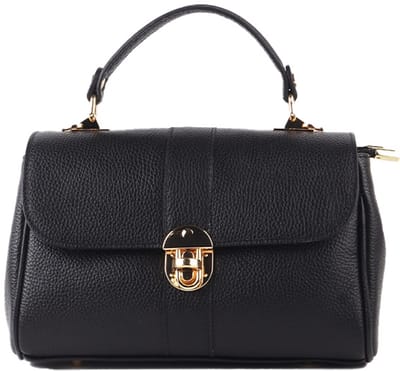Giuliano lederen handtas Alejandra - Dames - Made in Italy - Zwart