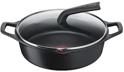 Aluminium Steelpan met Deksels en Handvatten, Ø 28 cm, Geschikt voor Inductiekookplaten en Gasovens