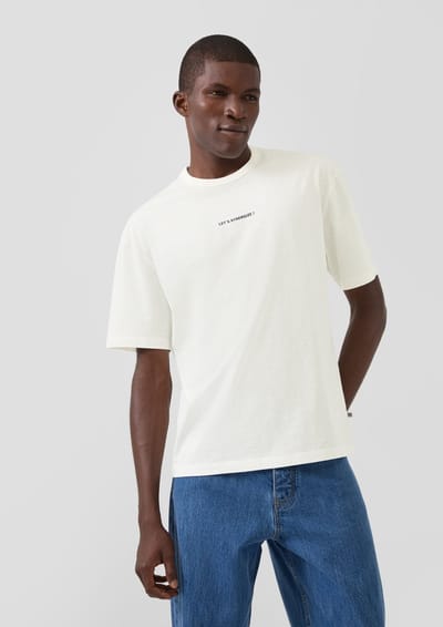 s.Oliver - male - T-shirt met moderne pasvorm en voor- en achterprints