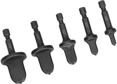 Dailygoods- Boor Set 5-delig - Zeskantige Schacht - Duurzaam Molybdeen-Staal - Voor Airconditioning - Universeel Gebruik - Slijtvast - Flesboor