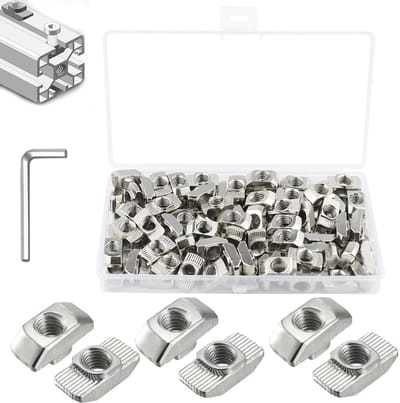 T-Nuts met Slide Hammer voor Aluminium Profielen - 100 Stuks EU40-M8, Ideaal voor Bevestigen en Montage