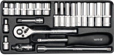 Yato YT-14421 - Dopsleutelset - 1/4" - 23-delig - CrV Staal