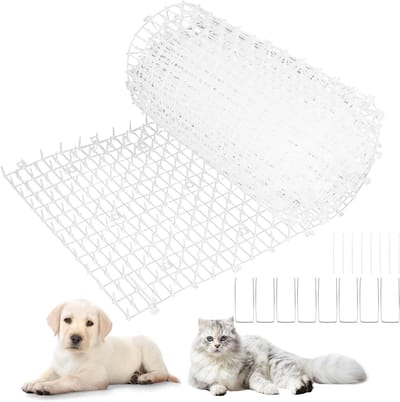 Draadmat tegen katten 30 x 200 cm - Plastic afscherming met 8 spikes voor tuin, dierenafschrikking en bescherming tegen wilde dieren