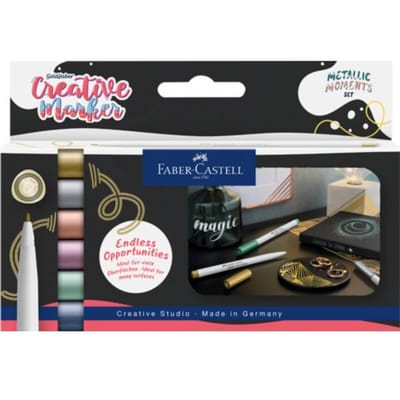 Faber-Castell marker - creatief Goldfaber - brushpunt B - set Metallic Moments - FC-161107