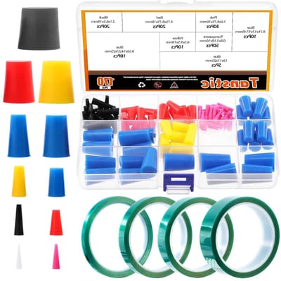 Afdekdoppen Set - Masking Systeem - Oppervlak Bescherming - Hittebestendig PET - 170 Stuks - Multicolor